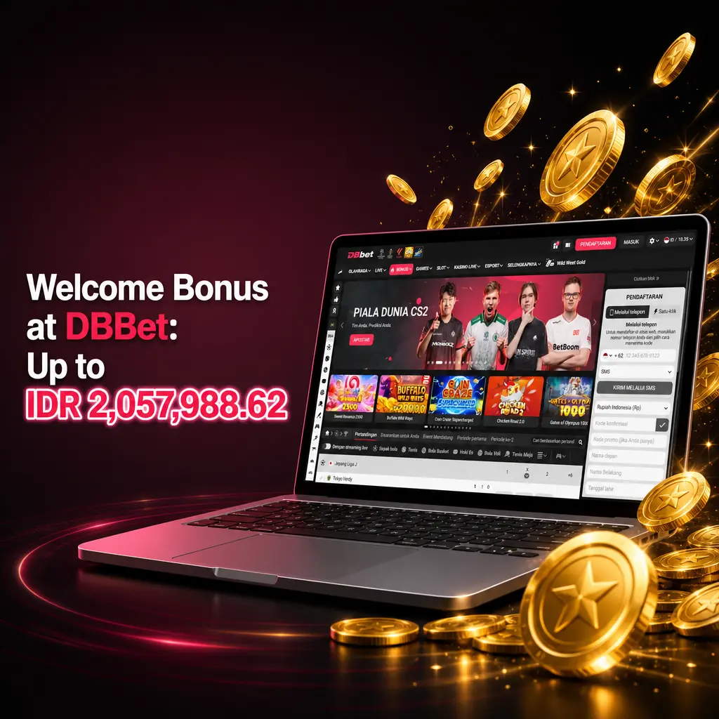 Welcome Bonus at DBBet: Up to IDR 2,057,988.62
