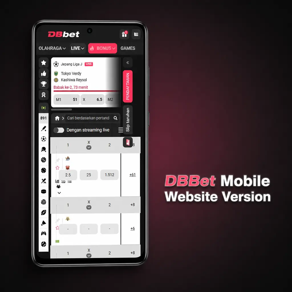 DBBet Mobile Website Version