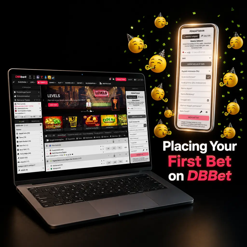 Step-by-step guide to placing your first bet on DBBet after registering and depositing funds into your account.